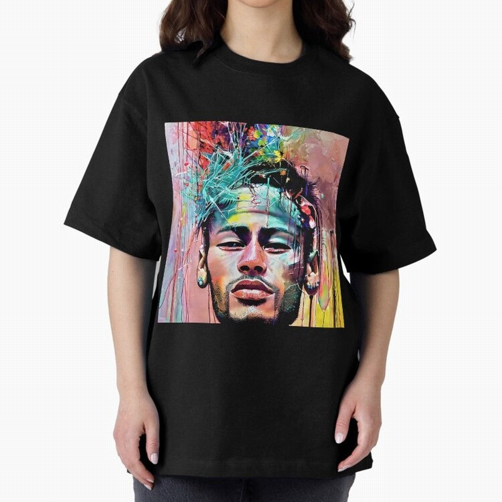Colorful Neymar Oversized T-Shirt Build the FIFA World Cup 2026 Group Stage Journey through Haaland and Mbappe Highlights, England and Germany Pride, Football Passion, Legendary Performances, Festival Vibes and Supporter Community; Built for