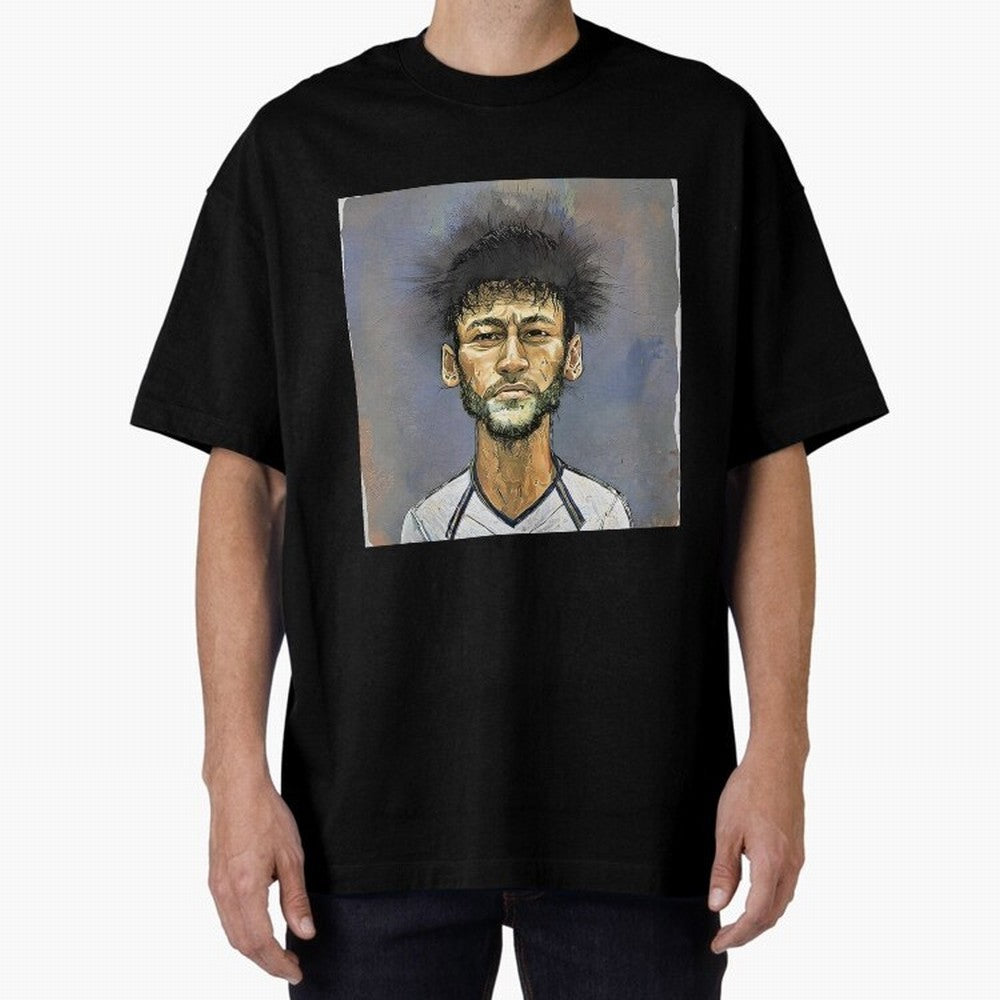 Portrait of neymar Oversized T-Shirt Stand with the FIFA World Cup 2026 Group Stage Journey through Haaland and Mbappe Highlights, Portugal Pride, Stadium Chants, National Pride, Trophy Dreams and Unforgettable Football Memories; Great for