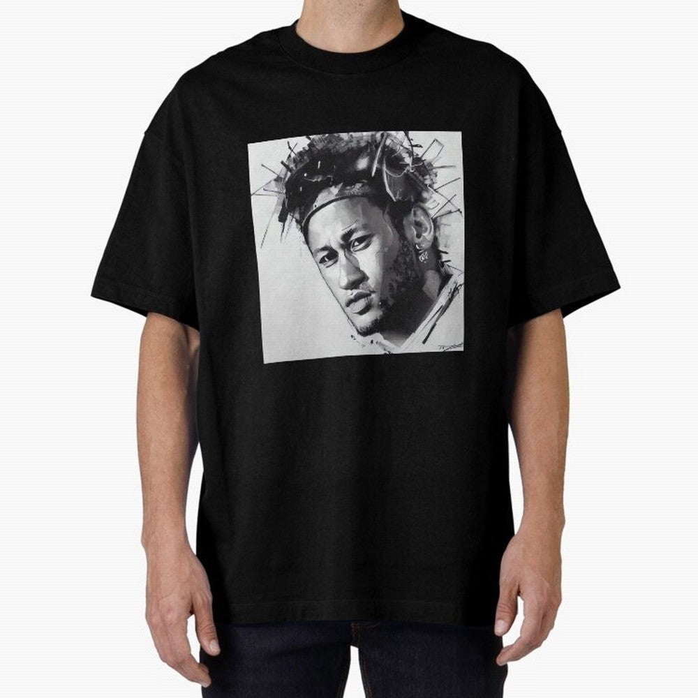 black and white Neymar Classic T-Shirt Fuel Your Fan Pride for FIFA World Cup 2026 Group Stage Celebrating Neymar, Haaland and Cristiano Ronaldo, Netherlands Energy, Match Day Excitement, Supporter Culture, Golden Goals and Global Football Passion;