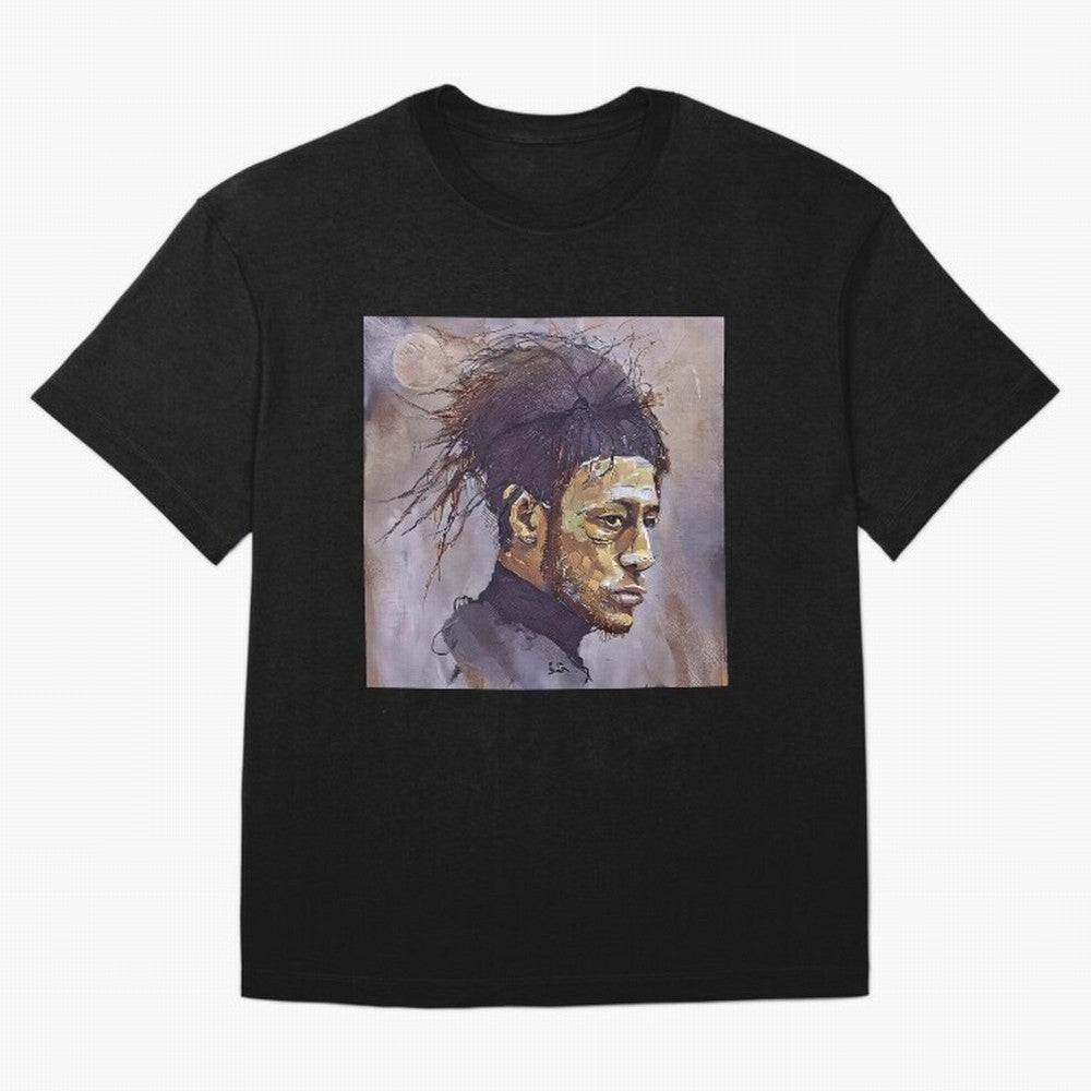 sketch of Neymar Oversized T-Shirt Stand with the FIFA World Cup 2026 Journey through Messi and Cristiano Ronaldo Highlights, Germany Pride, Championship Spirit, Famous Goals, Roaring Crowds and International Football Unity; Built for Supporters