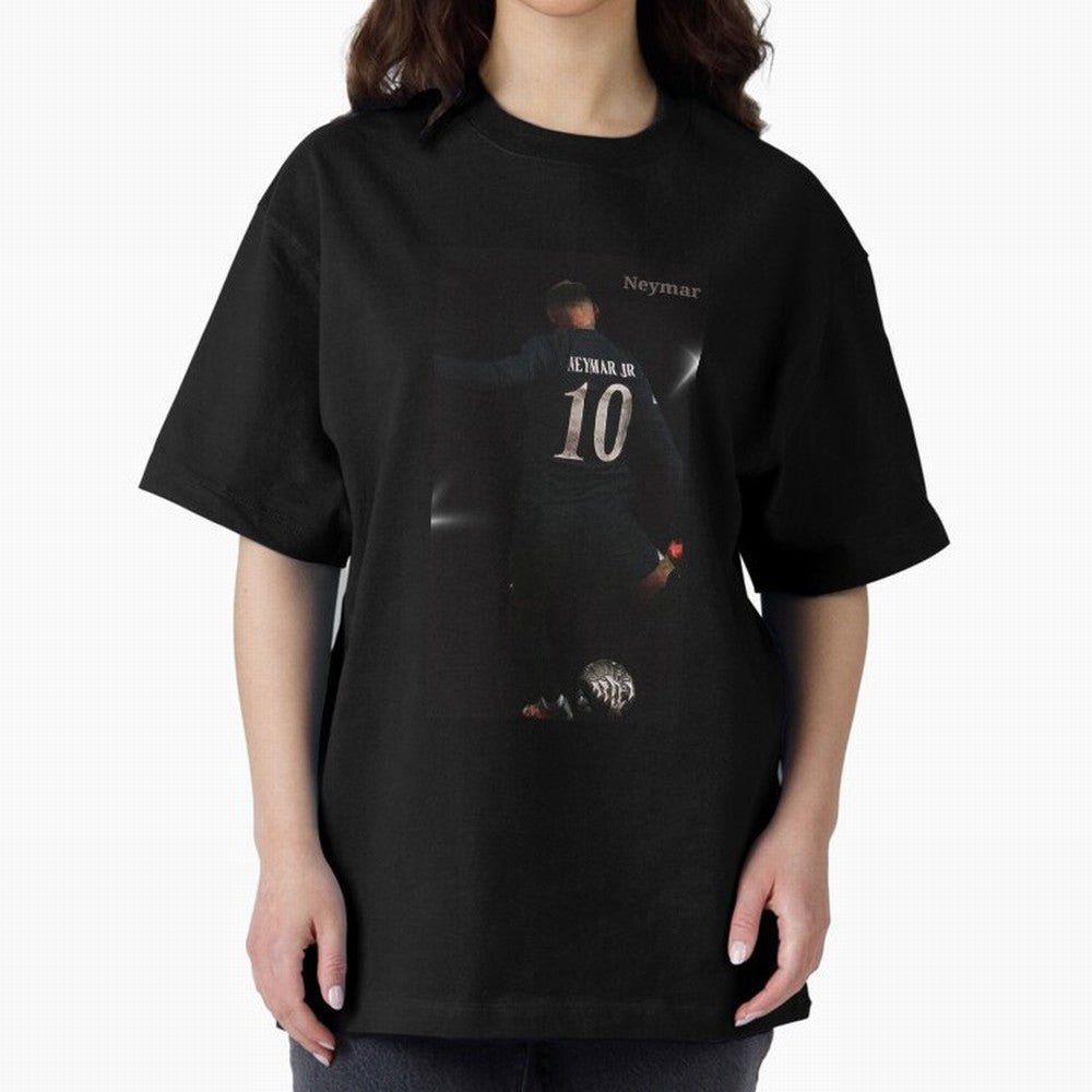 Neymar black version Oversized T-Shirt Join the Countdown to the FIFA World Cup 2026 Journey through CR7 Highlights, Argentina and Brazil Pride, Vintage Soccer Flavor, Modern Football Stars, National Flags and Final Night Emotion; Perfect for Fans,