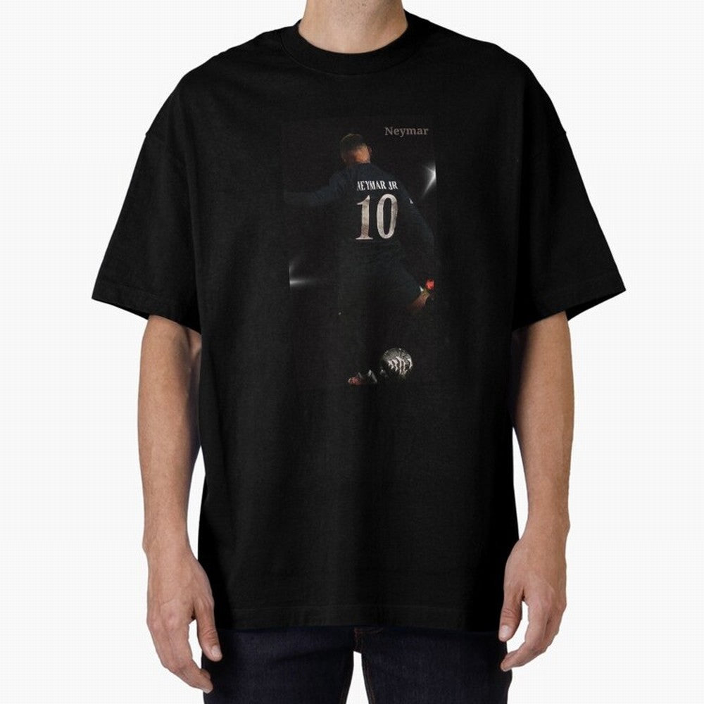 Neymar black version Oversized T-Shirt Join the Countdown to the FIFA World Cup 2026 Journey through CR7 Highlights, Argentina and Brazil Pride, Vintage Soccer Flavor, Modern Football Stars, National Flags and Final Night Emotion; Perfect for Fans,