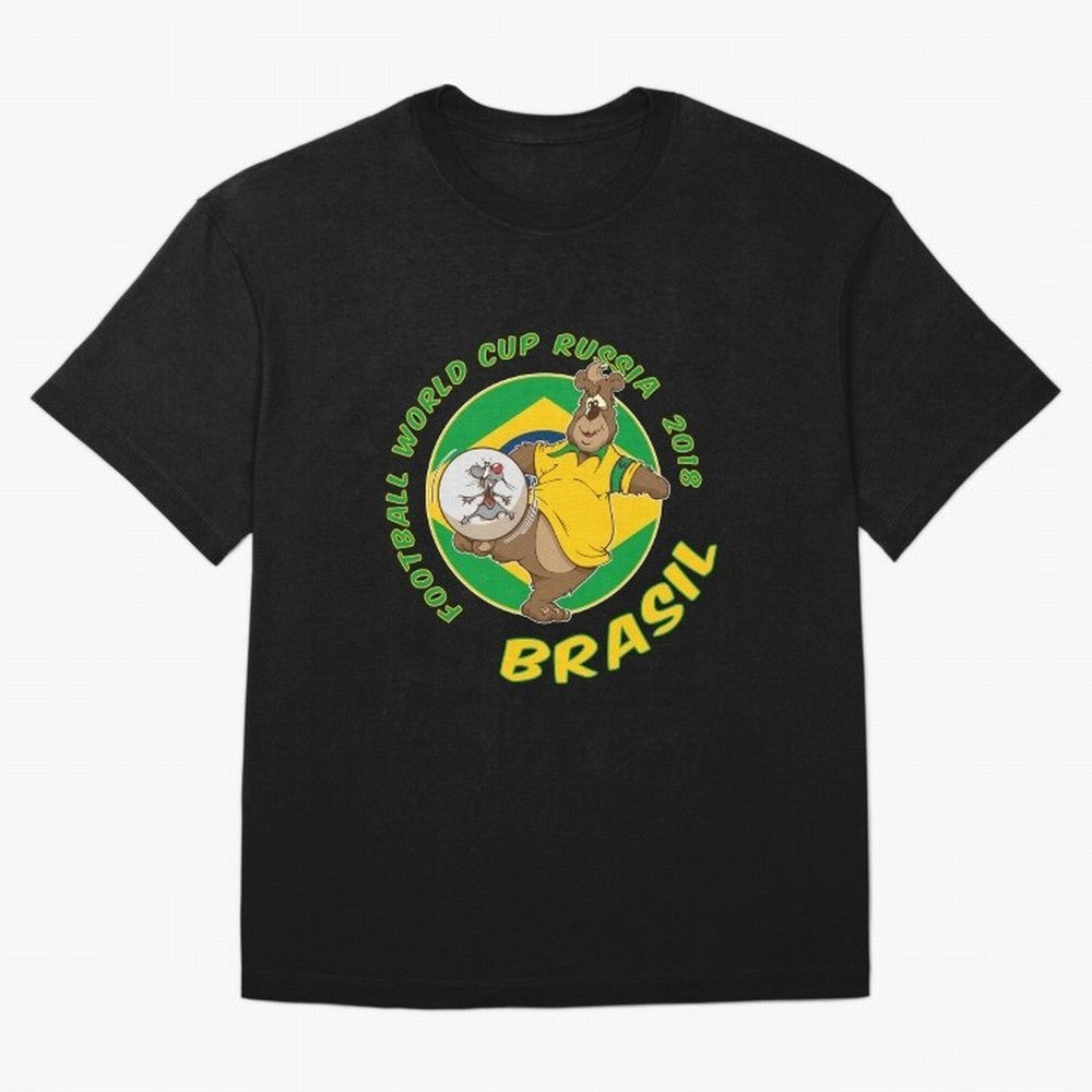 Football Russia 2018 World Cup Brazil T shirts and Merchandise Oversized T-Shirt Show Passion for the Stars of FIFA World Cup 2026 for Fans of Messi and Cristiano Ronaldo and Brazil, Portugal and Argentina, Bringing Football Festival Excitement,