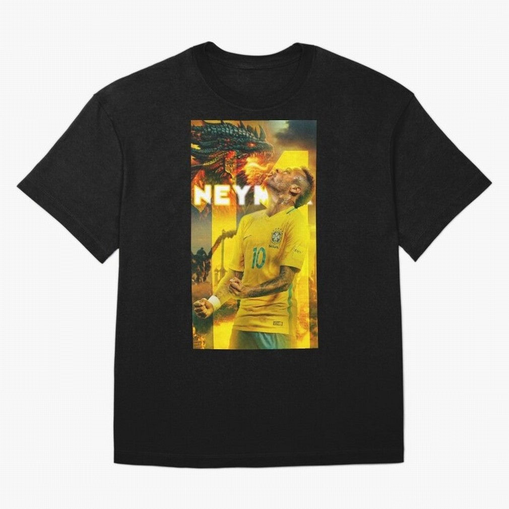 Art Neymar Wallpaper Classic T-Shirt Support Your Favorite Stars during FIFA World Cup 2026 USA Canada Mexico for Fans of Messi and England, France and Netherlands, Bringing Football Festival Excitement, Trophy Ambitions, Country Rivalries and Star