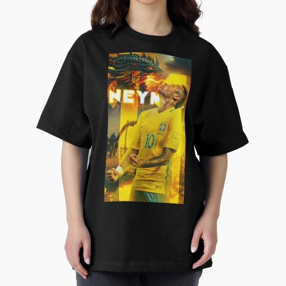 Art Neymar Wallpaper Classic T-Shirt Support Your Favorite Stars during FIFA World Cup 2026 USA Canada Mexico for Fans of Messi and England, France and Netherlands, Bringing Football Festival Excitement, Trophy Ambitions, Country Rivalries and Star