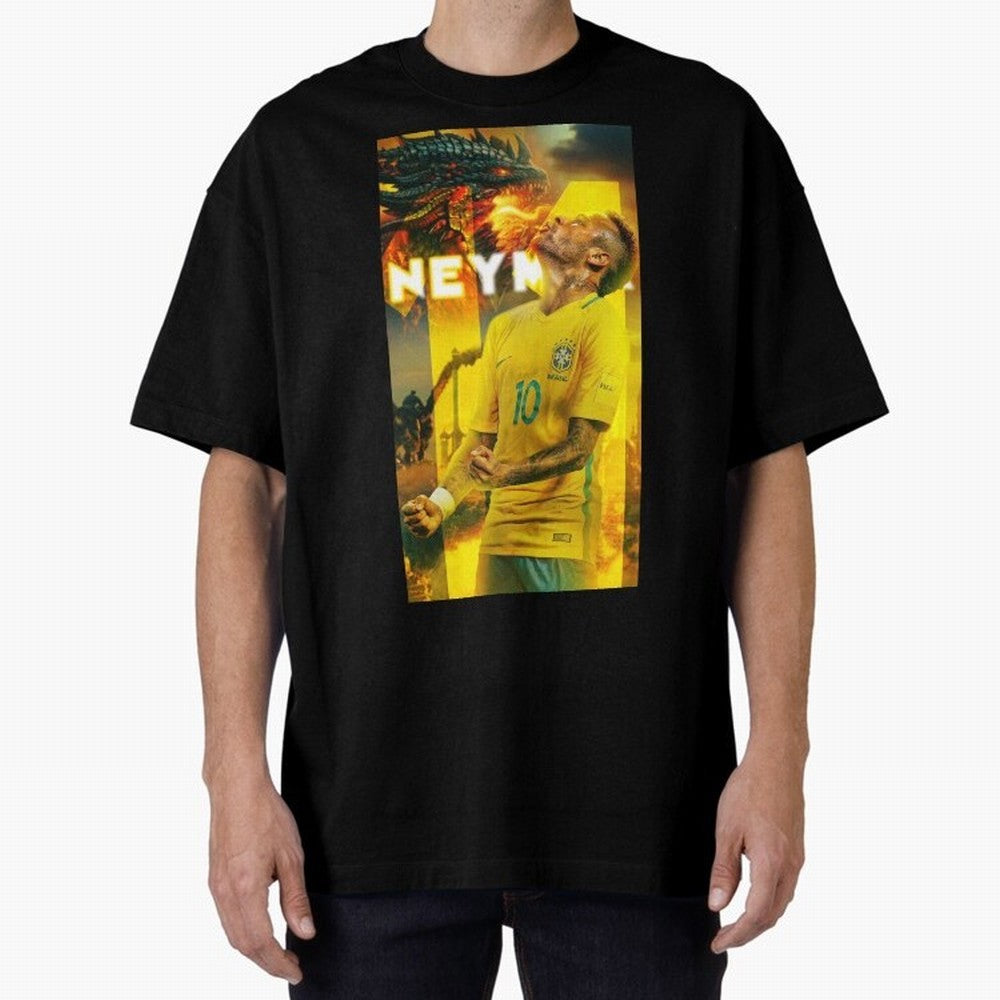 Art Neymar Wallpaper Classic T-Shirt Support Your Favorite Stars during FIFA World Cup 2026 USA Canada Mexico for Fans of Messi and England, France and Netherlands, Bringing Football Festival Excitement, Trophy Ambitions, Country Rivalries and Star