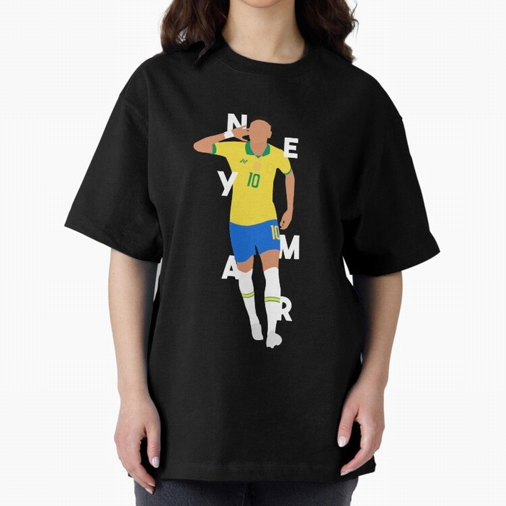Neymar x Brazil Oversized T-Shirt Bring Match Day Fire to FIFA World Cup 2026 Group Stage Highlighting CR7, Germany Energy, Football Festival Excitement, Trophy Ambitions, Country Rivalries and Star Player Buzz; Created for Match Day Parties,