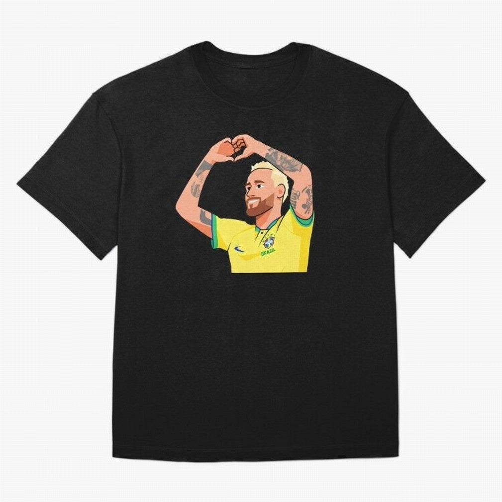 World Cup Neymar Oversized T-Shirt Relive the Noise and Pride of FIFA World Cup 2026 for Fans of Messi and Cristiano Ronaldo and Argentina and Brazil, Bringing Vintage Soccer Flavor, Modern Football Stars, National Flags and Final Night Emotion;