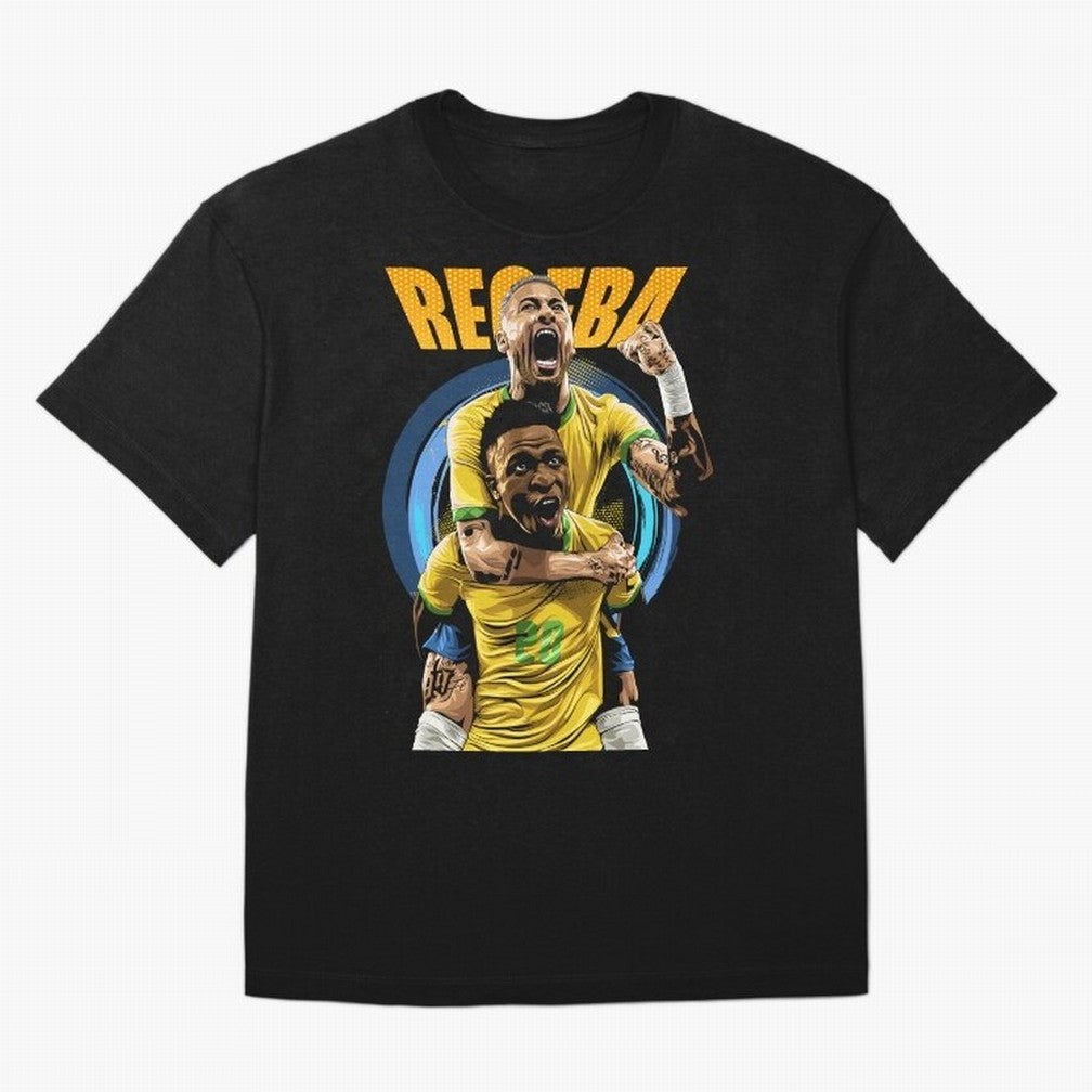RECEBA Classic T-Shirt Feel Global Football Passion for FIFA World Cup 2026, Driven by Haaland, Brazil, Football Passion, Legendary Performances, Festival Vibes and Supporter Community; Ideal for Football Dads, Football Moms, Friends, Collectors