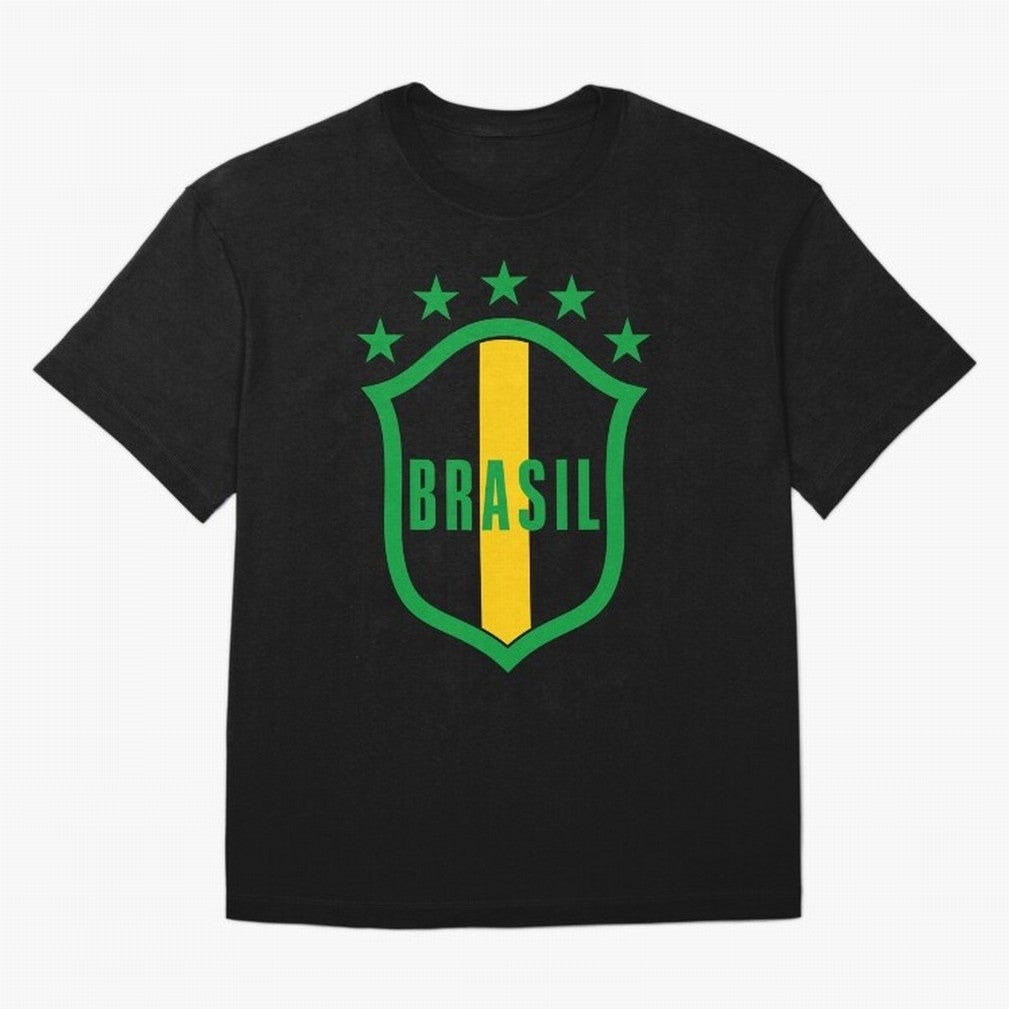 BRASIL LOGO 002 Oversized T-Shirt Celebrate Classic Football Spirit in FIFA World Cup 2026 Group Stage Spirit, Filled with Portugal, Messi, CR7 and Mbappe, Fan Favorite Moments, National Team Passion, Big Match Drama and Soccer History; Perfect for