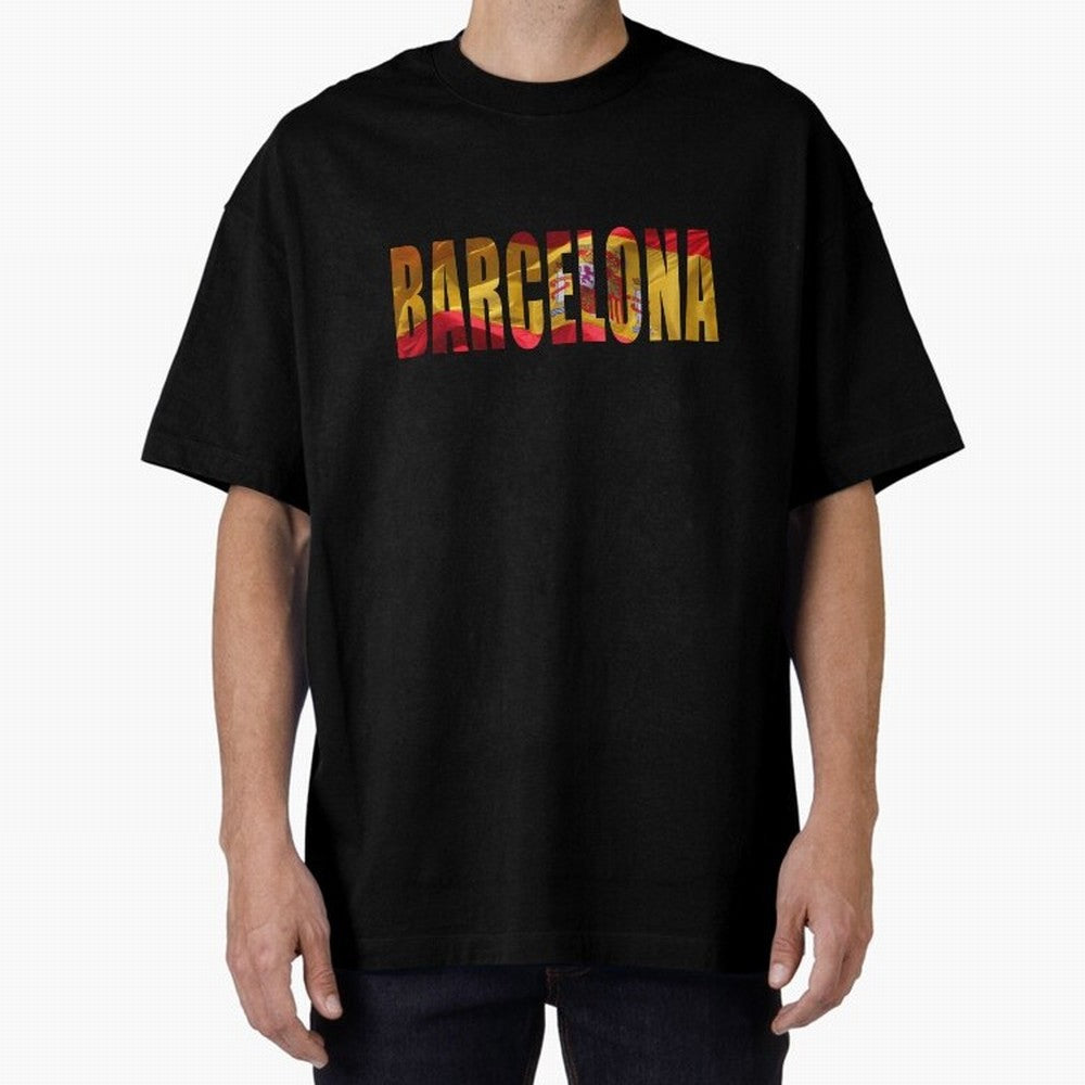 Barcelona city 2 Oversized T-Shirt Back Your Heroes with the FIFA World Cup 2026 USA Canada Mexico Journey through Cristiano Ronaldo Highlights, England, France and Netherlands Pride, Sports Nostalgia, International Competition, Famous Players and