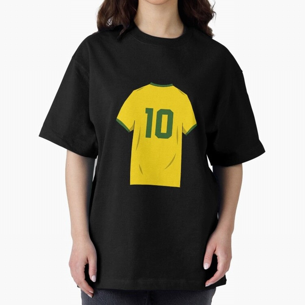 Pele Classic World Cup Jersey Oversized T-Shirt Get Ready for Global Football Passion for FIFA World Cup 2026 USA Canada Mexico, Driven by Cristiano Ronaldo, Spain, Football Festival Excitement, Trophy Ambitions, Country Rivalries and Star Player