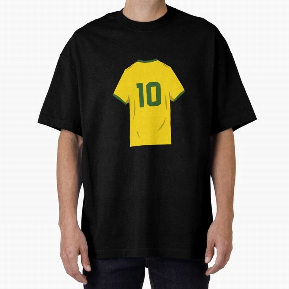 Pele Classic World Cup Jersey Oversized T-Shirt Get Ready for Global Football Passion for FIFA World Cup 2026 USA Canada Mexico, Driven by Cristiano Ronaldo, Spain, Football Festival Excitement, Trophy Ambitions, Country Rivalries and Star Player