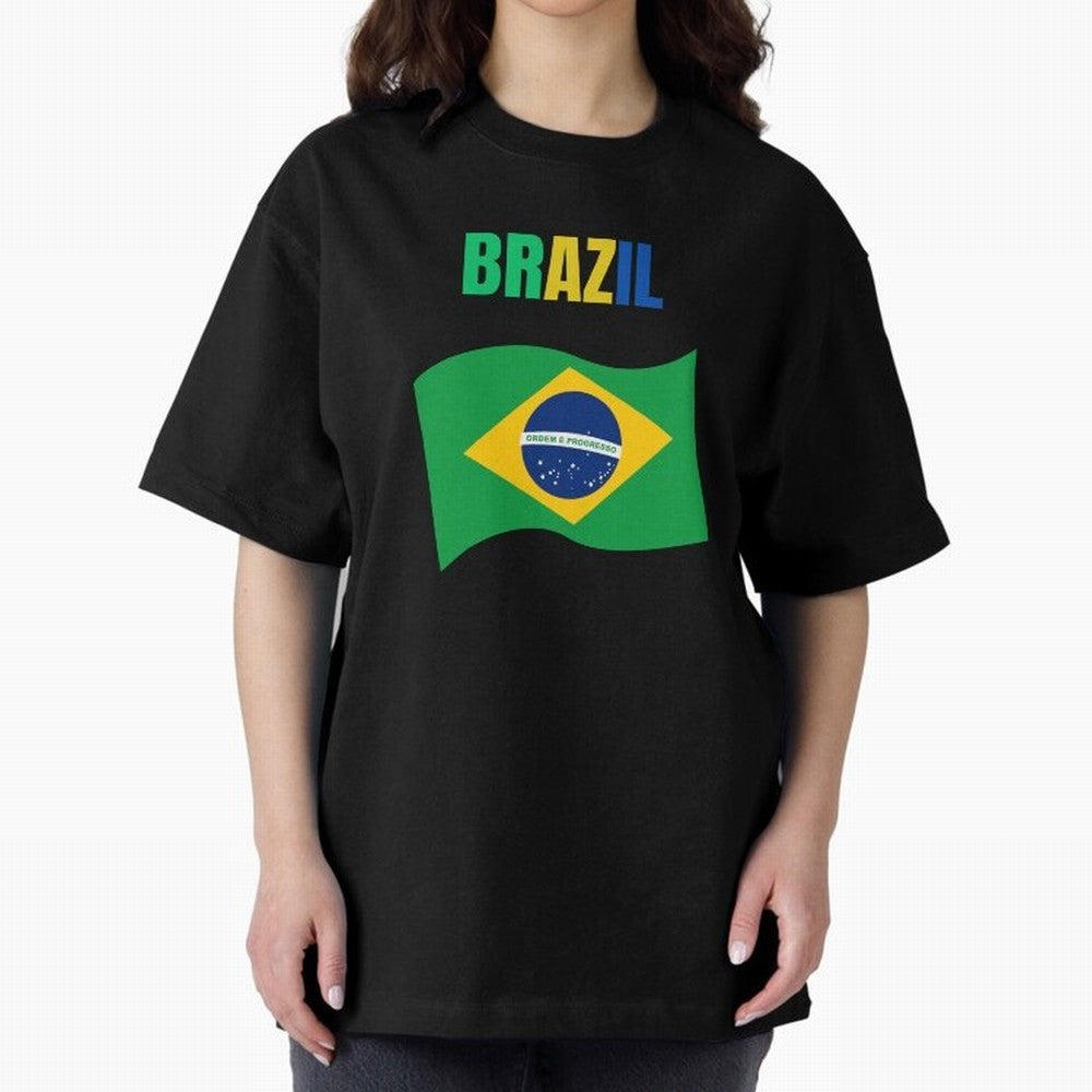 I love Brazil Oversized T-Shirt Follow the Final Road of Global Football Passion for FIFA World Cup 2026, Capturing Cristiano Ronaldo, Haaland and CR7, Brazil, Match Day Excitement, Supporter Culture, Golden Goals and Global Football Passion;