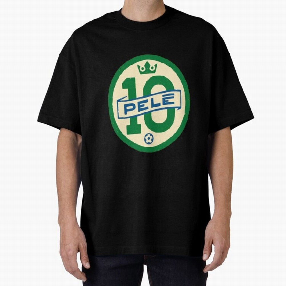 Signed Pele Shirt Oversized T-Shirt Show Passion for the Stars of FIFA World Cup 2026 USA Canada Mexico Spirit, Connected to Brazil, Neymar, Haaland and Cristiano Ronaldo, Football History, Final Match Energy, Crowd Noise and Once in a Lifetime