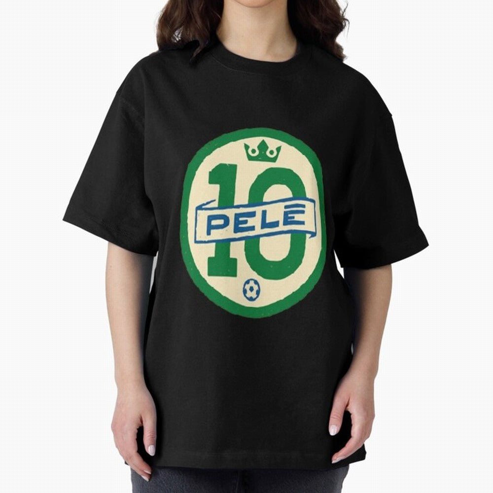 Signed Pele Shirt Oversized T-Shirt Show Passion for the Stars of FIFA World Cup 2026 USA Canada Mexico Spirit, Connected to Brazil, Neymar, Haaland and Cristiano Ronaldo, Football History, Final Match Energy, Crowd Noise and Once in a Lifetime