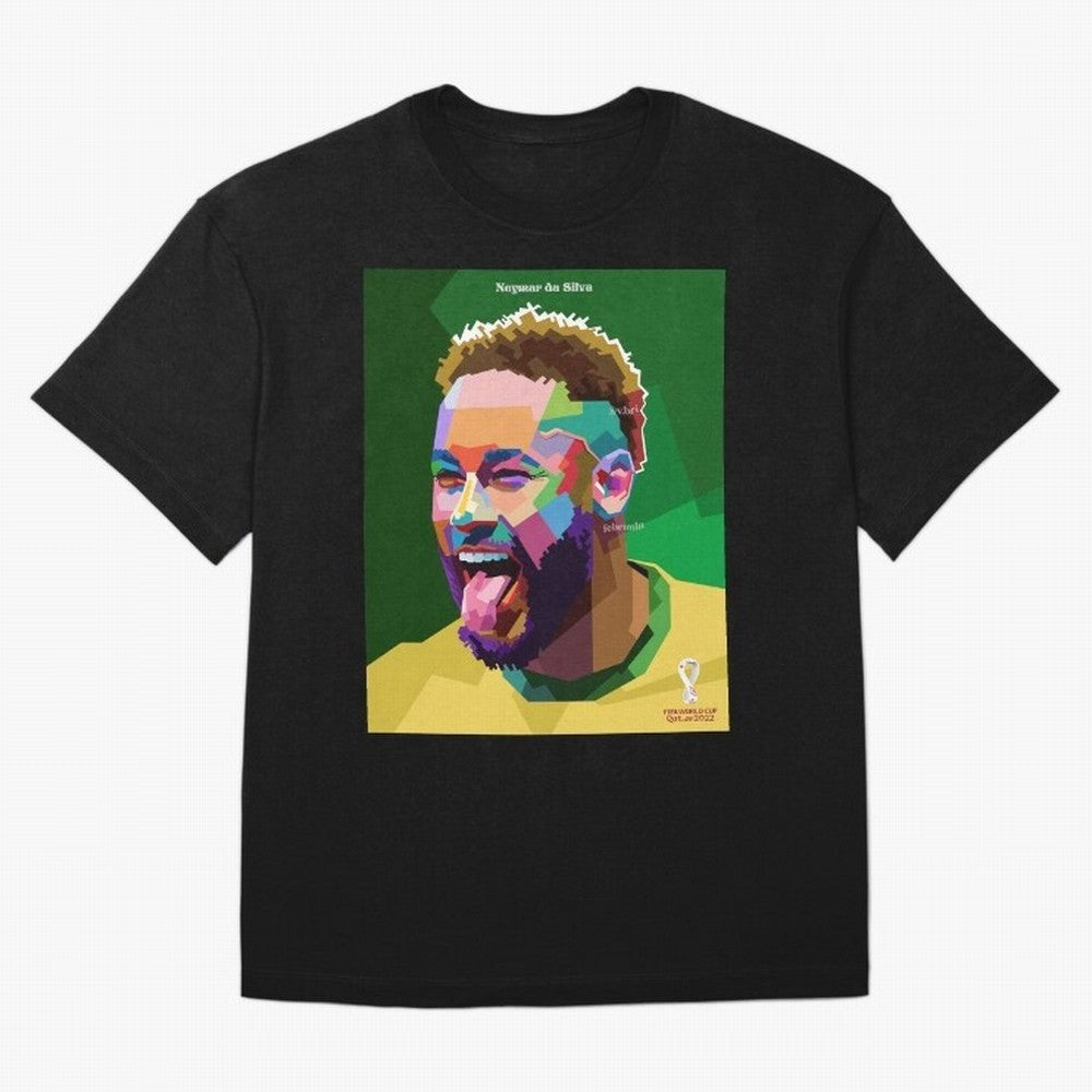 Neymar Brazil World Cup 2022 Pop Art Classic T-Shirt Experience Global Football Passion for FIFA World Cup 2026 USA Canada Mexico, Driven by Mbappe and Neymar, Spain and Netherlands, Match Day Excitement, Supporter Culture, Golden Goals and Global