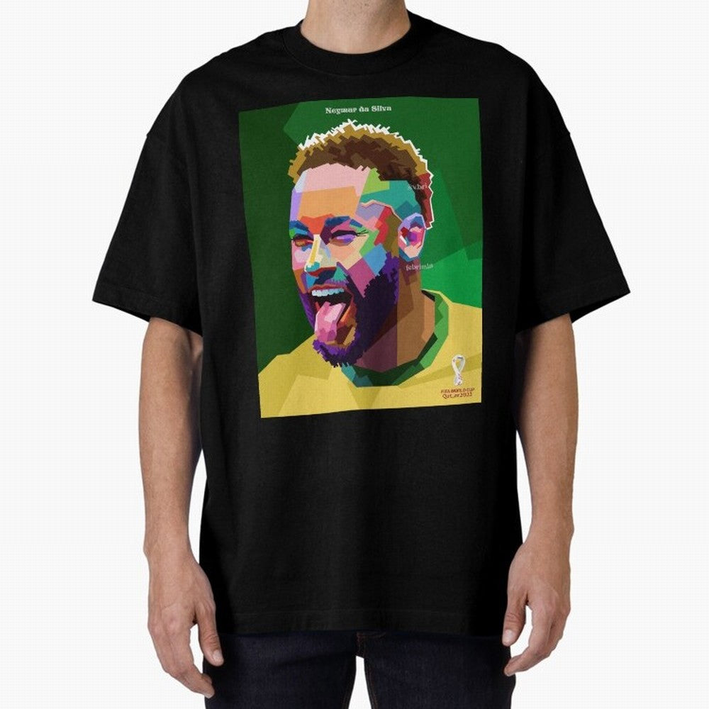 Neymar Brazil World Cup 2022 Pop Art Classic T-Shirt Experience Global Football Passion for FIFA World Cup 2026 USA Canada Mexico, Driven by Mbappe and Neymar, Spain and Netherlands, Match Day Excitement, Supporter Culture, Golden Goals and Global