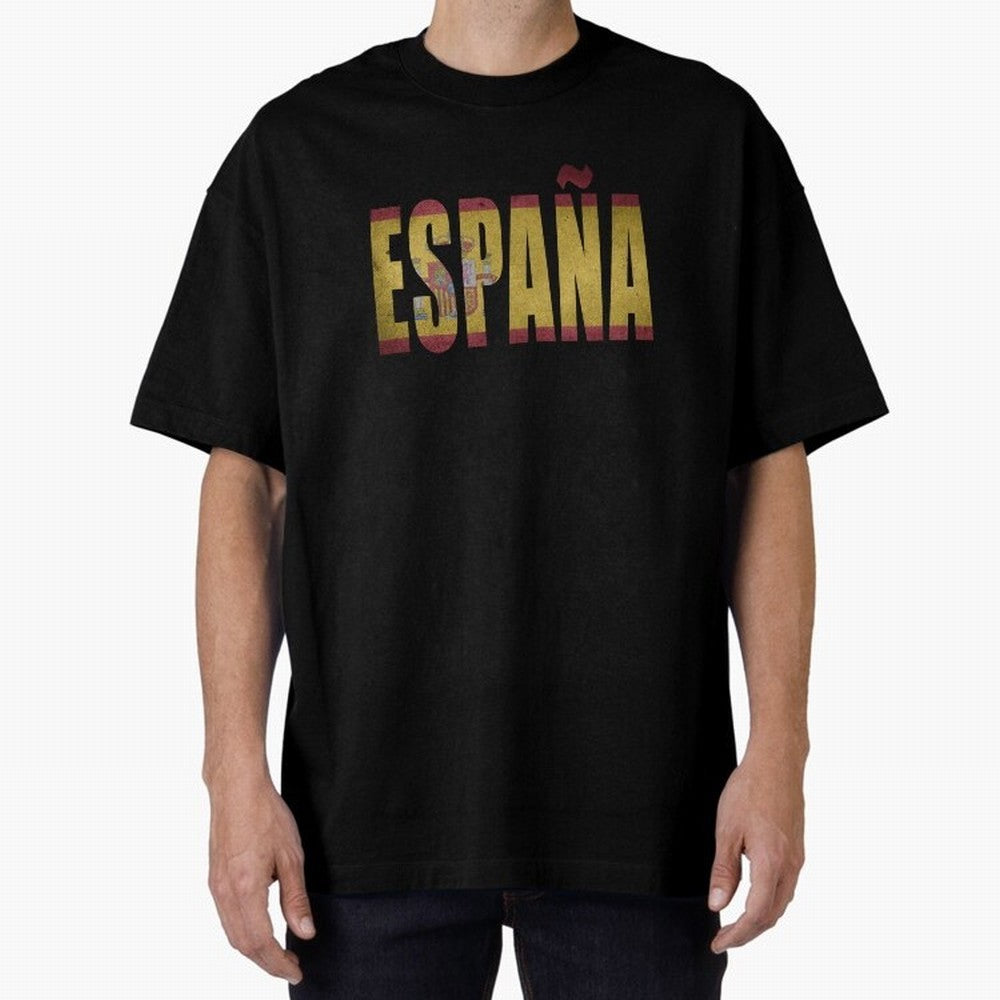 Espa?a Oversized T-Shirt Relive Legendary Nights from FIFA World Cup 2026 USA Canada Mexico Highlighting Haaland and Mbappe, Spain and Netherlands Energy, Football Passion, Legendary Performances, Festival Vibes and Supporter Community; Perfect for