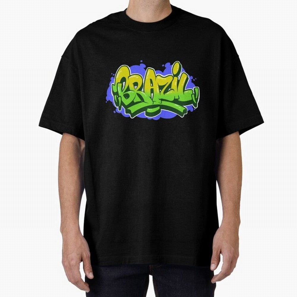 Brazil Graffiti Classic T-Shirt Celebrate Classic Football Spirit in FIFA World Cup 2026 USA Canada Mexico for Fans of CR7 and Messi and England, France and Netherlands, Bringing Stadium Chants, National Pride, Trophy Dreams and Unforgettable
