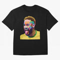 Neymar Brazil Squad Team Pop Art Classic T-Shirt Remember Match Day Hype around FIFA World Cup 2026 Group Stage, Mbappe, Brazil, Vintage Soccer Flavor, Modern Football Stars, National Flags and Final Night Emotion; Ideal for Football Dads, Football