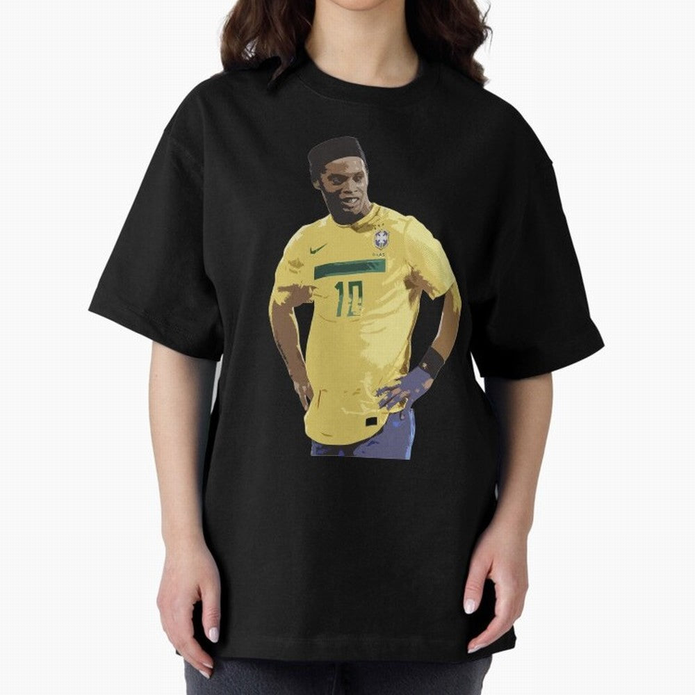 Ronaldinho Brazil Joga Bonito Classic T-Shirt Experience FIFA World Cup 2026 Spirit, Driven by Portugal, Mbappe and Neymar, Retro Football Energy, Iconic Rivalries, Trophy Chase Drama and Stadium Atmosphere; Ideal for Fans Who Follow Messi,