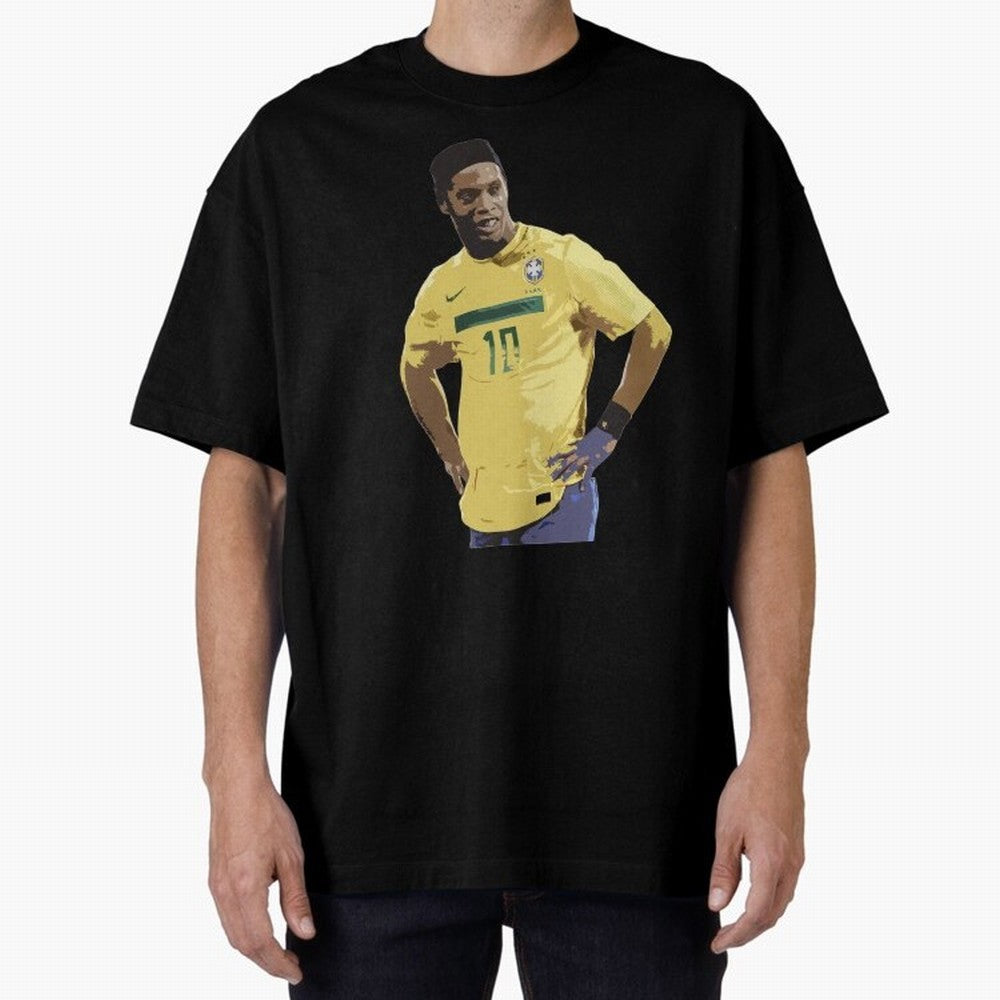 Ronaldinho Brazil Joga Bonito Classic T-Shirt Experience FIFA World Cup 2026 Spirit, Driven by Portugal, Mbappe and Neymar, Retro Football Energy, Iconic Rivalries, Trophy Chase Drama and Stadium Atmosphere; Ideal for Fans Who Follow Messi,