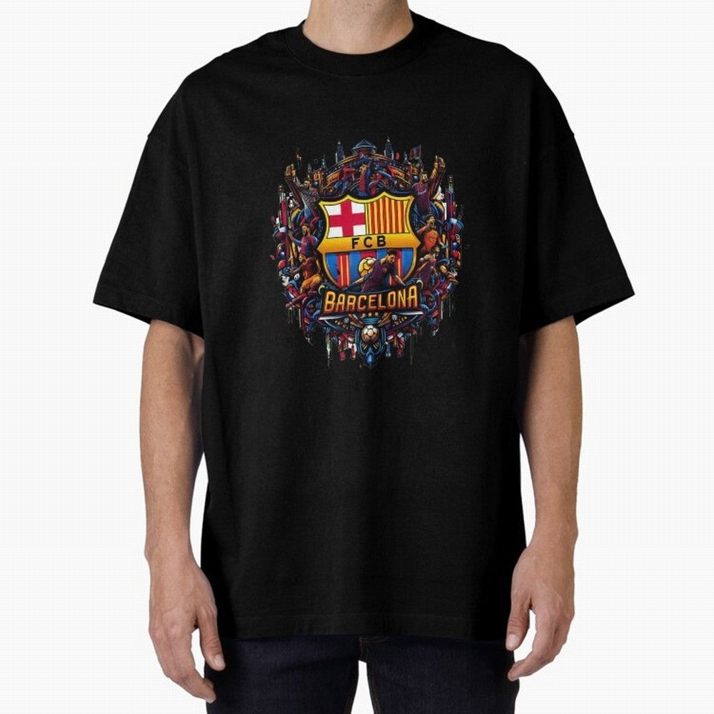 Barcelona - the temple of soccer Oversized T-Shirt Carry the Colors and Pride of FIFA World Cup 2026 for Fans of Messi, CR7 and Mbappe and England and Germany, Bringing Game Day Rituals, Football Legends, Country Pride and the Road to the Final;