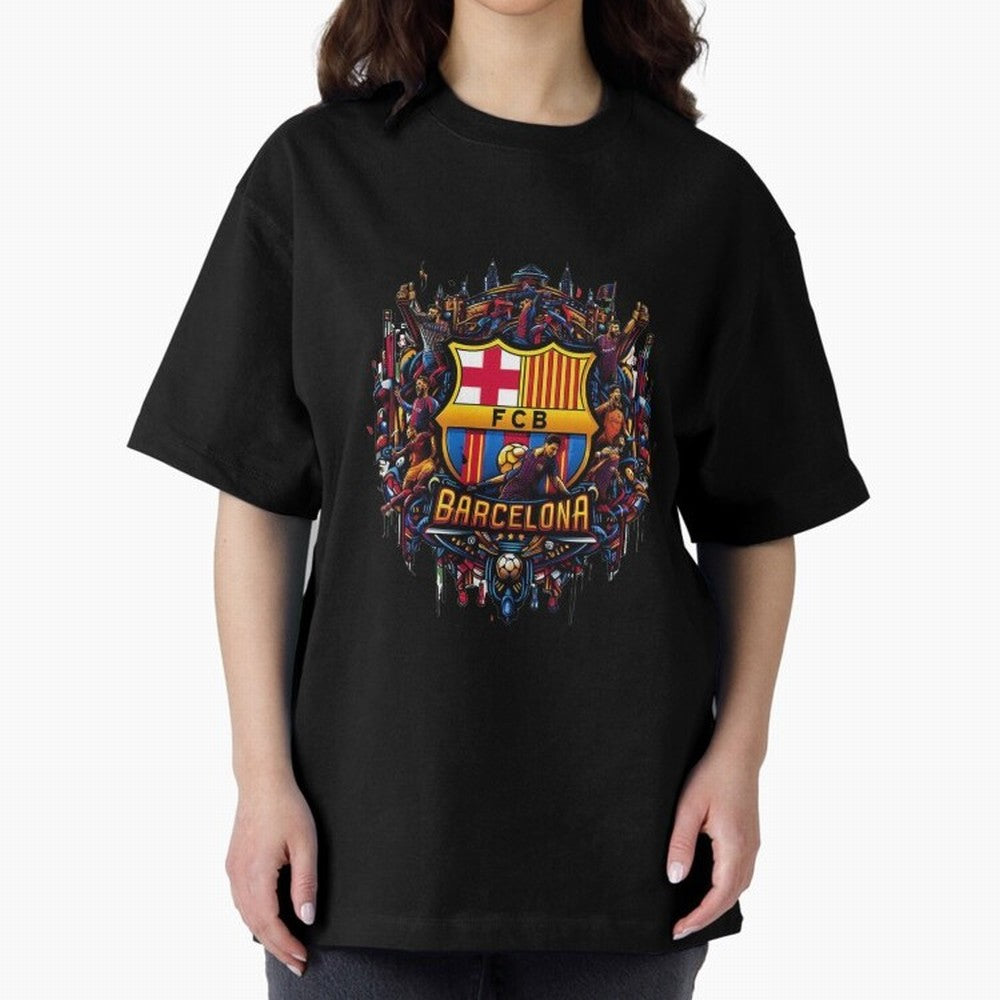 Barcelona - the temple of soccer Oversized T-Shirt Carry the Colors and Pride of FIFA World Cup 2026 for Fans of Messi, CR7 and Mbappe and England and Germany, Bringing Game Day Rituals, Football Legends, Country Pride and the Road to the Final;