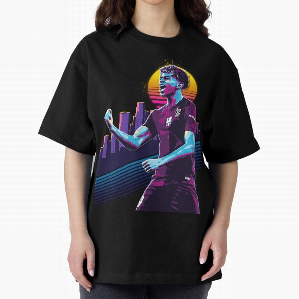 Lamine Yamal celebration 3 Oversized T-Shirt Turn Football Passion into Global Football Passion for FIFA World Cup 2026 USA Canada Mexico, with Neymar, England and Germany, Tournament Hype, Historic Matchups, Family Viewing Parties and Global