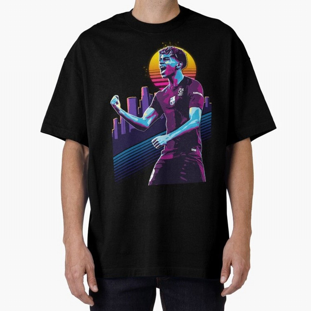 Lamine Yamal celebration 3 Oversized T-Shirt Turn Football Passion into Global Football Passion for FIFA World Cup 2026 USA Canada Mexico, with Neymar, England and Germany, Tournament Hype, Historic Matchups, Family Viewing Parties and Global