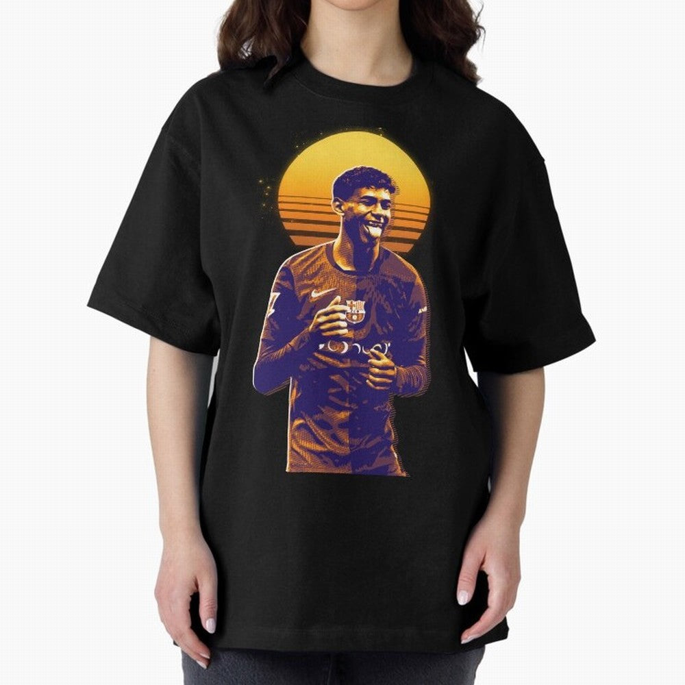 Yamal Lamine fcb club Oversized T-Shirt Celebrate the Stars of the FIFA World Cup 2026 Journey through Messi, CR7 and Mbappe Highlights, England Pride, Worldwide Fan Energy, Dramatic Goals, Stadium Lights and Championship Celebrations; Perfect for