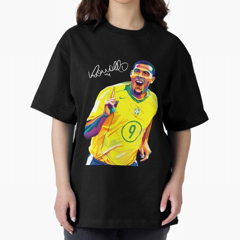 Ronaldo 9 Wpap Pop Art Oversized T-Shirt Upgrade Match Day Hype around FIFA World Cup 2026, Messi, CR7 and Mbappe, Netherlands, Football History, Final Match Energy, Crowd Noise and Once in a Lifetime Moments; Perfect for Fans, Collectors, Family