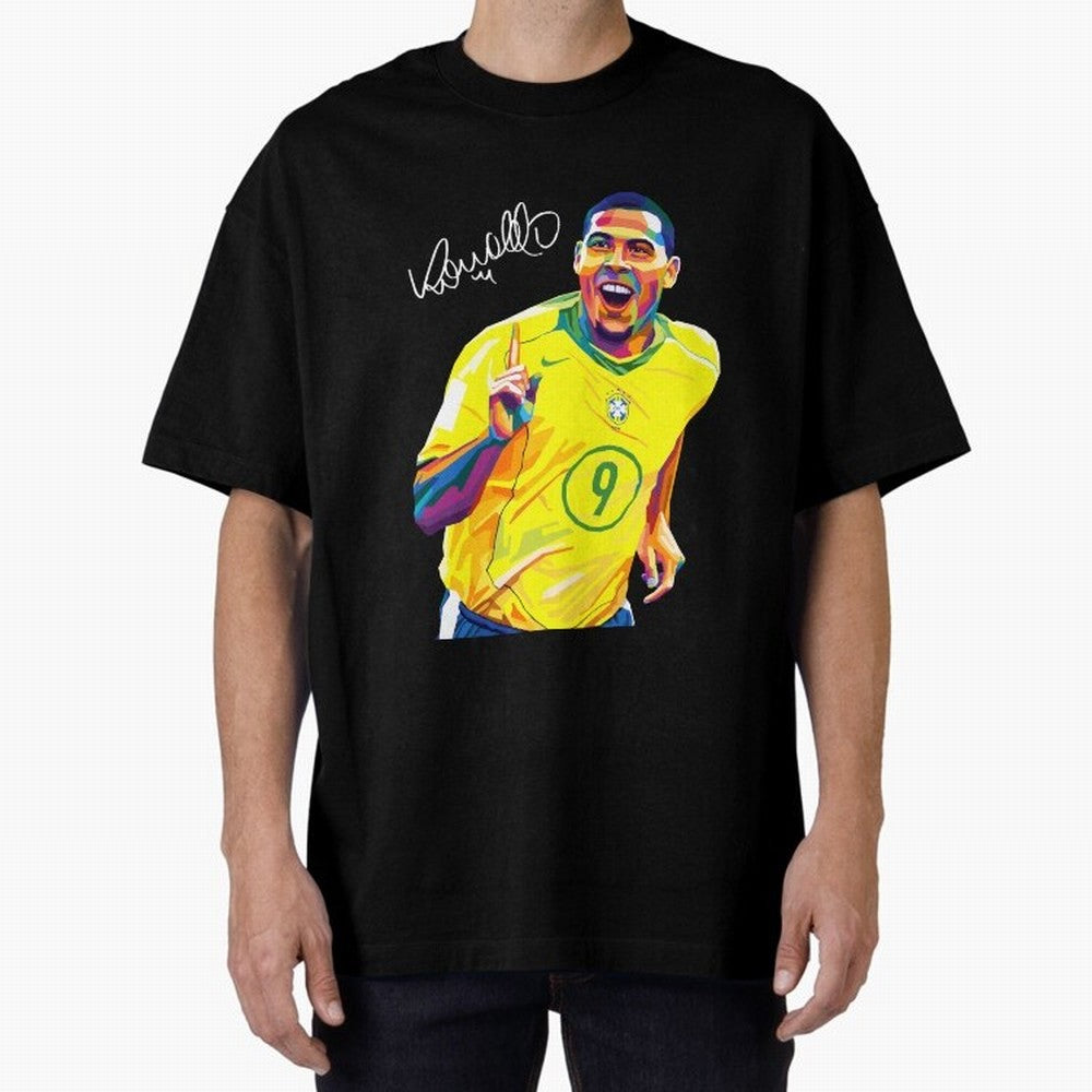 Ronaldo 9 Wpap Pop Art Oversized T-Shirt Upgrade Match Day Hype around FIFA World Cup 2026, Messi, CR7 and Mbappe, Netherlands, Football History, Final Match Energy, Crowd Noise and Once in a Lifetime Moments; Perfect for Fans, Collectors, Family