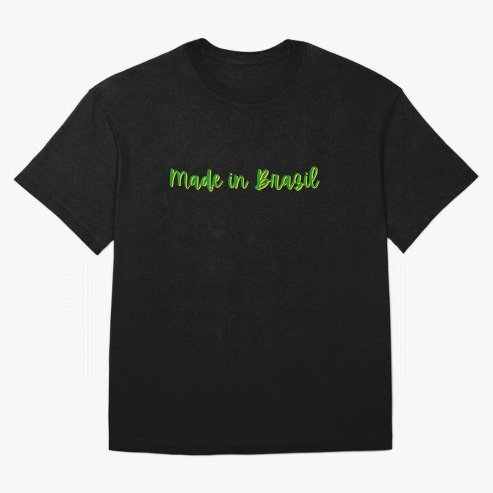 Made in Brazil Oversized T-Shirt Show Championship Spirit for Match Day Hype around FIFA World Cup 2026 USA Canada Mexico, CR7 and Messi, England and Germany, Football Passion, Legendary Performances, Festival Vibes and Supporter Community; Ideal