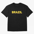 Brazil, yellow 3d sign Classic T-Shirt Discover Global Football Passion for FIFA World Cup 2026 Group Stage, Connected to Messi, Neymar and Mbappe, Brazil, Portugal and Argentina, Tournament Hype, Historic Matchups, Family Viewing Parties and