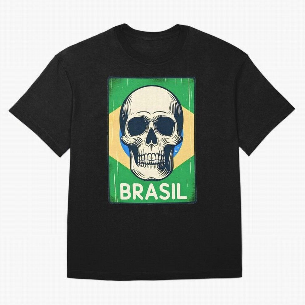 Brasil Classic T-Shirt Share the Excitement of Match Day Hype around FIFA World Cup 2026 Group Stage, Cristiano Ronaldo, Argentina and Brazil, Retro Football Energy, Iconic Rivalries, Trophy Chase Drama and Stadium Atmosphere; Created for Match Day