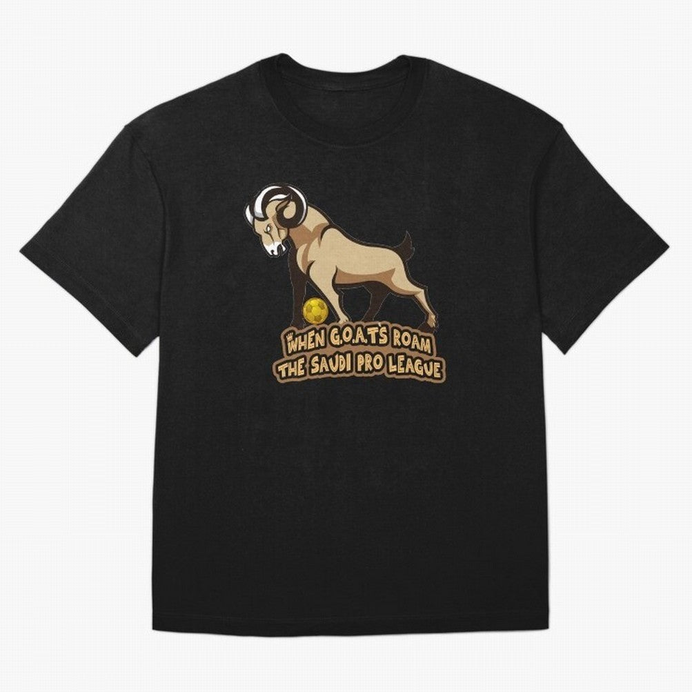 The G.O.A.T. Kings Roam the Saudi League Oversized T-Shirt Show Your Tournament Heart for FIFA World Cup 2026 Group Stage Built around Messi, Portugal, Spain and Germany Energy, Sports Nostalgia, International Competition, Famous Players and
