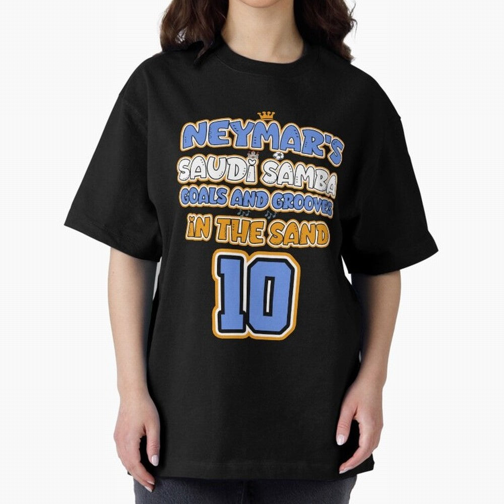 SAUDI SAMBA GOALS & GROOVES Oversized T-Shirt Carry the Dream of FIFA World Cup 2026 USA Canada Mexico for Fans of Cristiano Ronaldo, Haaland and CR7 and Argentina and Brazil, Bringing Retro Football Energy, Iconic Rivalries, Trophy Chase Drama and