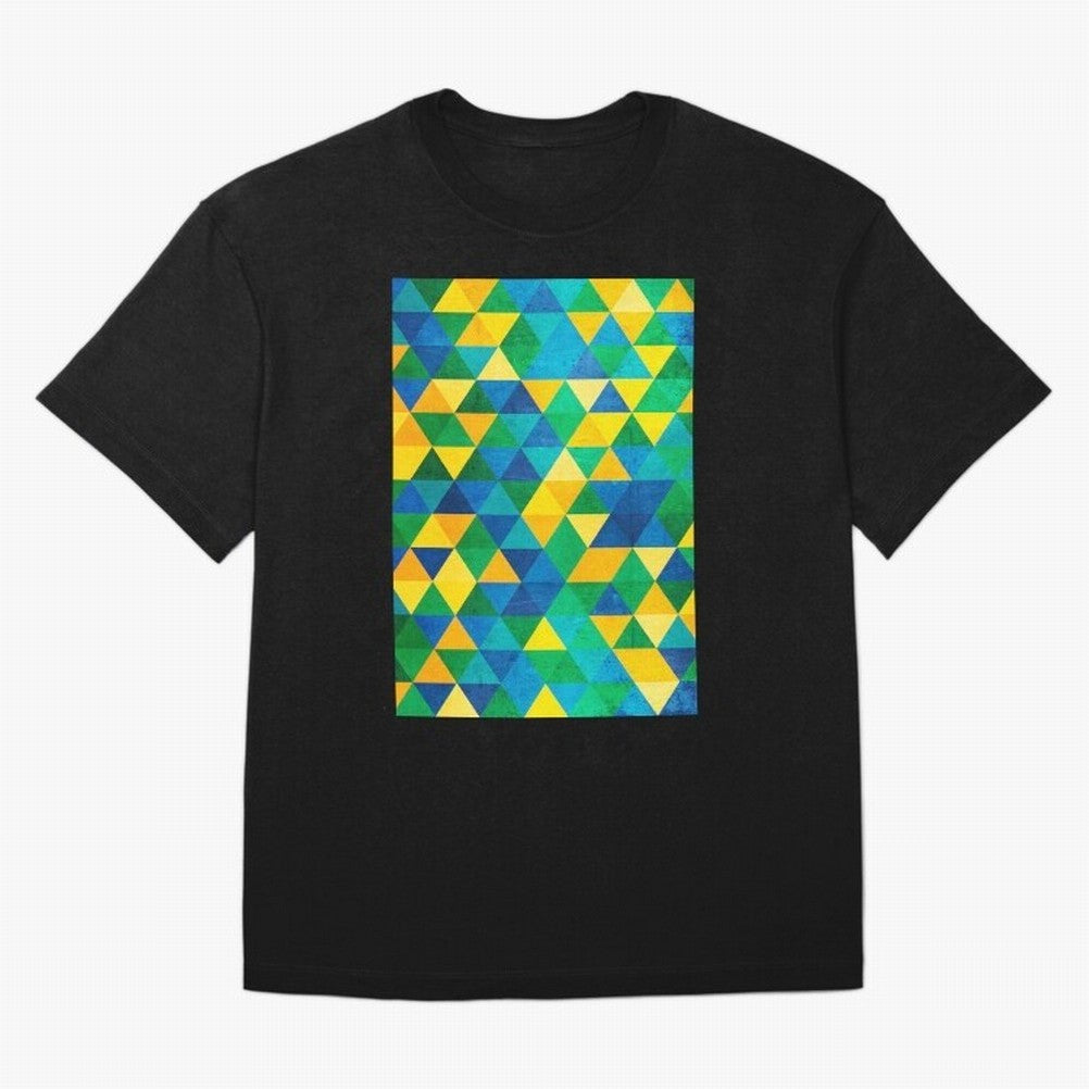 Geometric Brazil colors Classic T-Shirt Get Ready for the FIFA World Cup 2026 USA Canada Mexico Journey through Haaland and Mbappe Highlights, France and Portugal Pride, Classic Soccer Heritage, Championship Pressure, Fan Loyalty and International