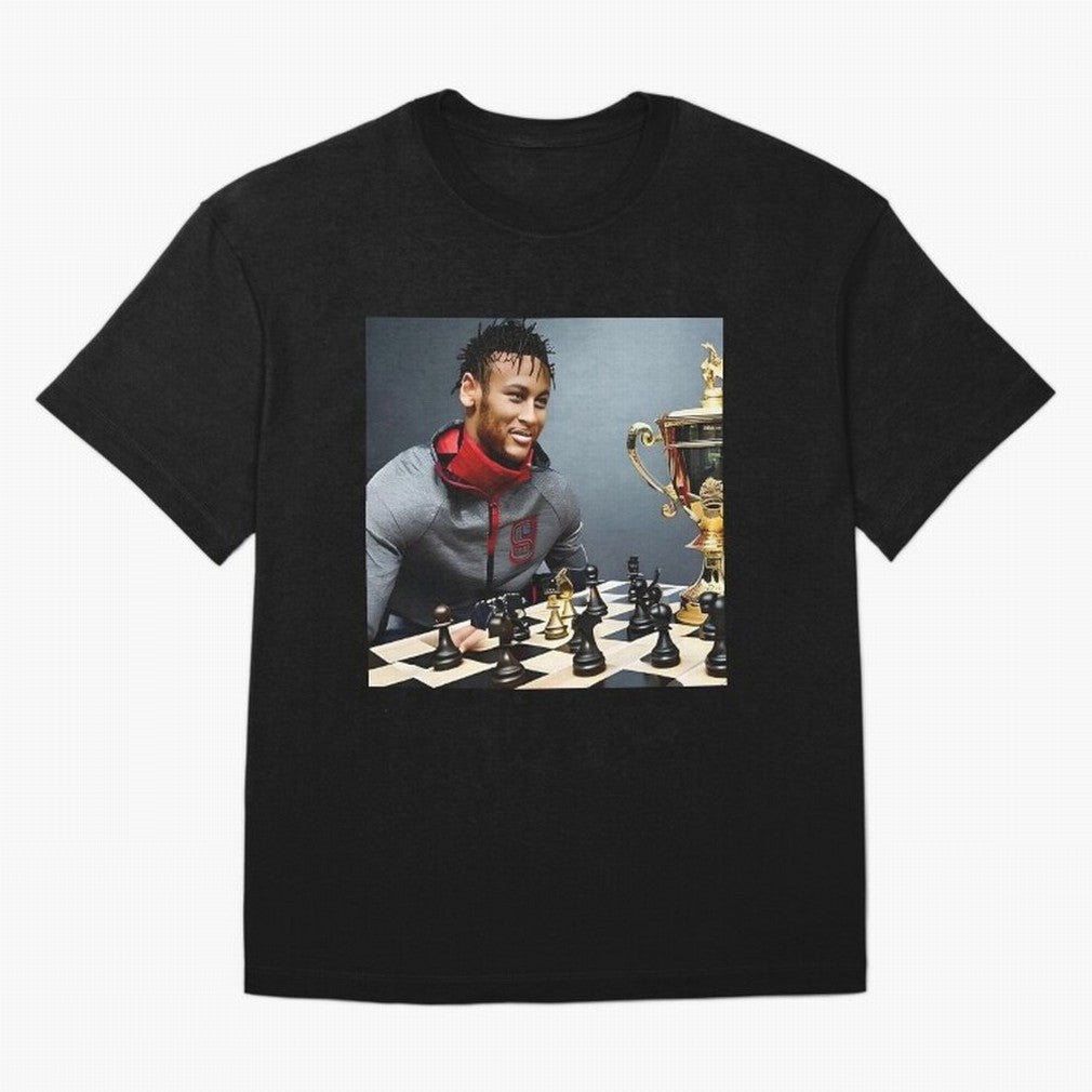 Mastermind: Neymar Playing Chess with the Championship Trophy Classic T-Shirt Show Your Love for Match Day Hype around FIFA World Cup 2026, Haaland and Mbappe, Spain and Netherlands, Soccer Culture, Superstar Moments, National Team Dreams and