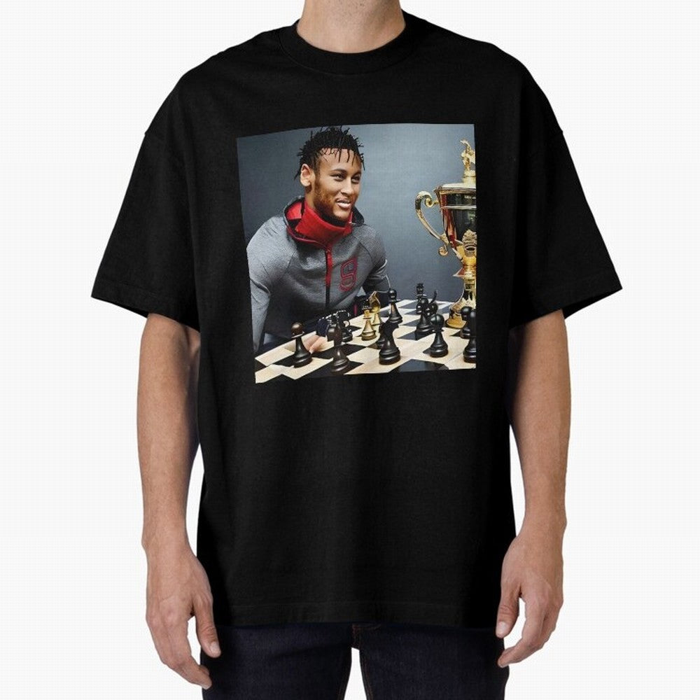 Mastermind: Neymar Playing Chess with the Championship Trophy Classic T-Shirt Show Your Love for Match Day Hype around FIFA World Cup 2026, Haaland and Mbappe, Spain and Netherlands, Soccer Culture, Superstar Moments, National Team Dreams and