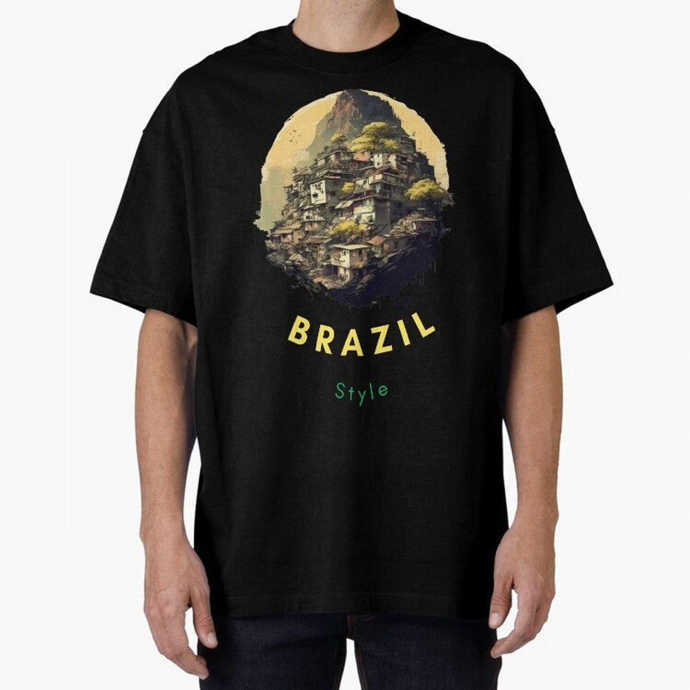 Brazil Style, Japanese Architecture Oversized T-Shirt Make Memories around Match Day Hype around FIFA World Cup 2026, Mbappe and Neymar, Germany, Soccer Culture, Superstar Moments, National Team Dreams and Competitive Fire; Made for Die Hard