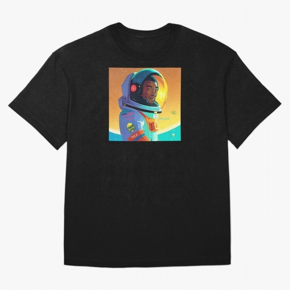 Pele in space looking game Classic T-Shirt Remember Iconic Moments from FIFA World Cup 2026 Group Stage Driven by CR7 and Messi, France and Portugal Energy, Global Supporter Spirit, Legendary Goals, National Colors and Tournament Celebration; Ideal