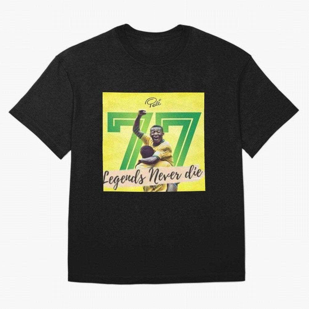 Signed Pele Shirt Classic T-Shirt Celebrate National Team Dreams in FIFA World Cup 2026 Group Stage Spirit, Made for Portugal, Spain and Germany, Messi and Cristiano Ronaldo, Championship Spirit, Famous Goals, Roaring Crowds and International