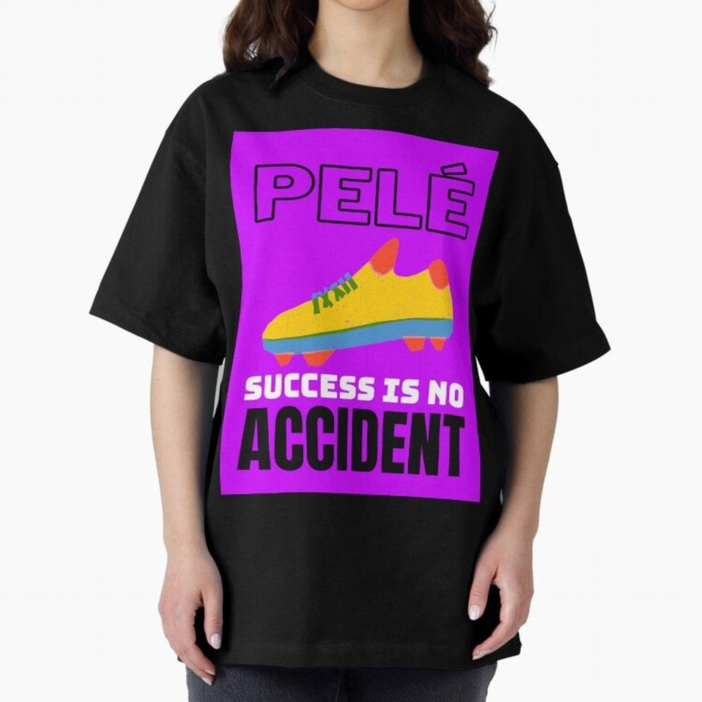 Pele Quote Success Is No Accident Graphic Classic T-Shirt Keep Football History Alive during FIFA World Cup 2026 Group Stage Connected to Cristiano Ronaldo, Haaland and CR7, England and Germany Energy, Football Passion, Legendary Performances,