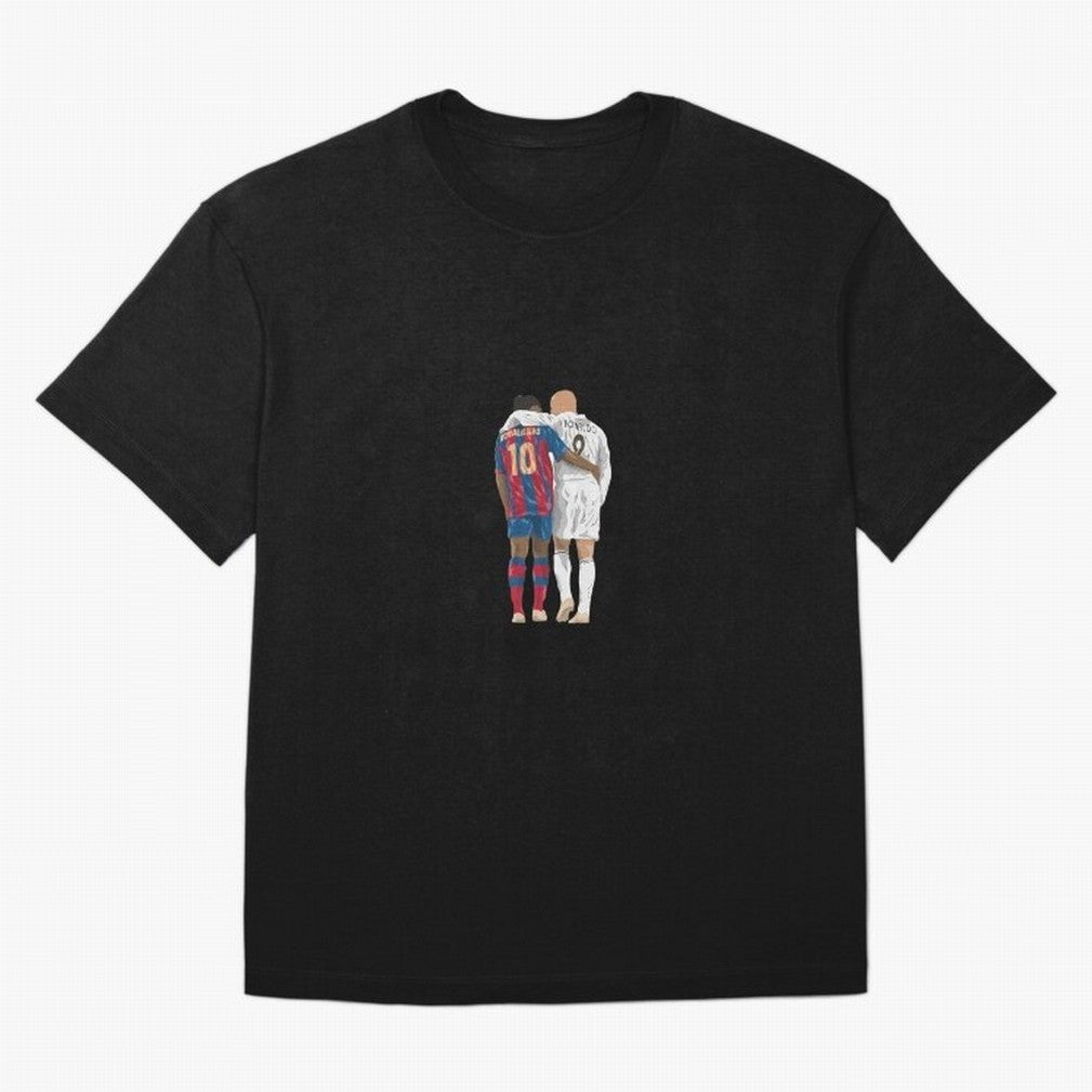 Ronaldinho, Ronaldo Minimalist Oversized T-Shirt Treasure Global Football Passion for FIFA World Cup 2026 USA Canada Mexico, Inspired by Mbappe, Argentina, Stadium Chants, National Pride, Trophy Dreams and Unforgettable Football Memories; Ideal for