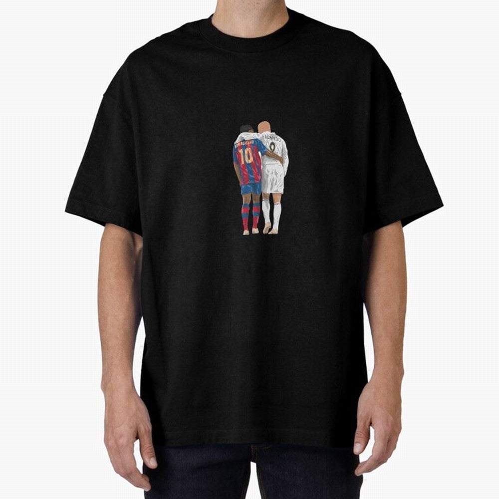 Ronaldinho, Ronaldo Minimalist Oversized T-Shirt Treasure Global Football Passion for FIFA World Cup 2026 USA Canada Mexico, Inspired by Mbappe, Argentina, Stadium Chants, National Pride, Trophy Dreams and Unforgettable Football Memories; Ideal for