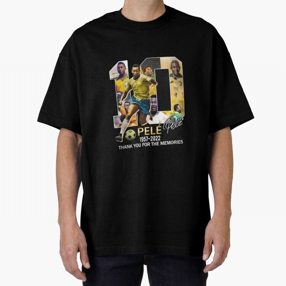 Signed Pele Shirt Oversized T-Shirt Cheer for FIFA World Cup 2026 Group Stage Highlighting Messi, CR7 and Mbappe, Argentina Energy, Supporter Pride, Iconic Celebrations, Legendary Names and Global Match Day Energy; Made for Collectors Who Enjoy