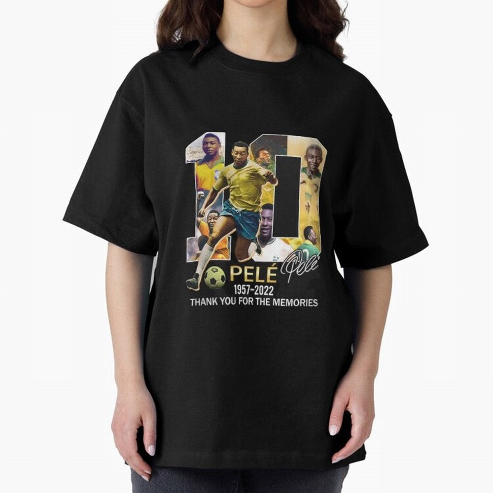 Signed Pele Shirt Oversized T-Shirt Cheer for FIFA World Cup 2026 Group Stage Highlighting Messi, CR7 and Mbappe, Argentina Energy, Supporter Pride, Iconic Celebrations, Legendary Names and Global Match Day Energy; Made for Collectors Who Enjoy